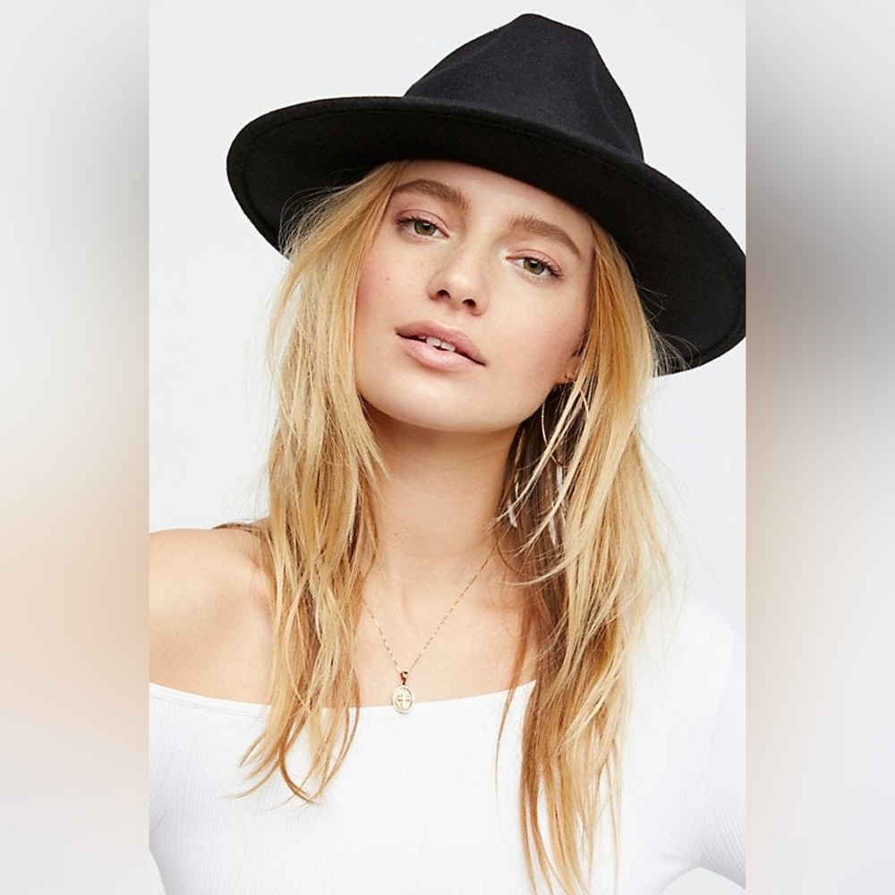 Free People Wythe Leather Band Felt Hat - Picture 8 of 10